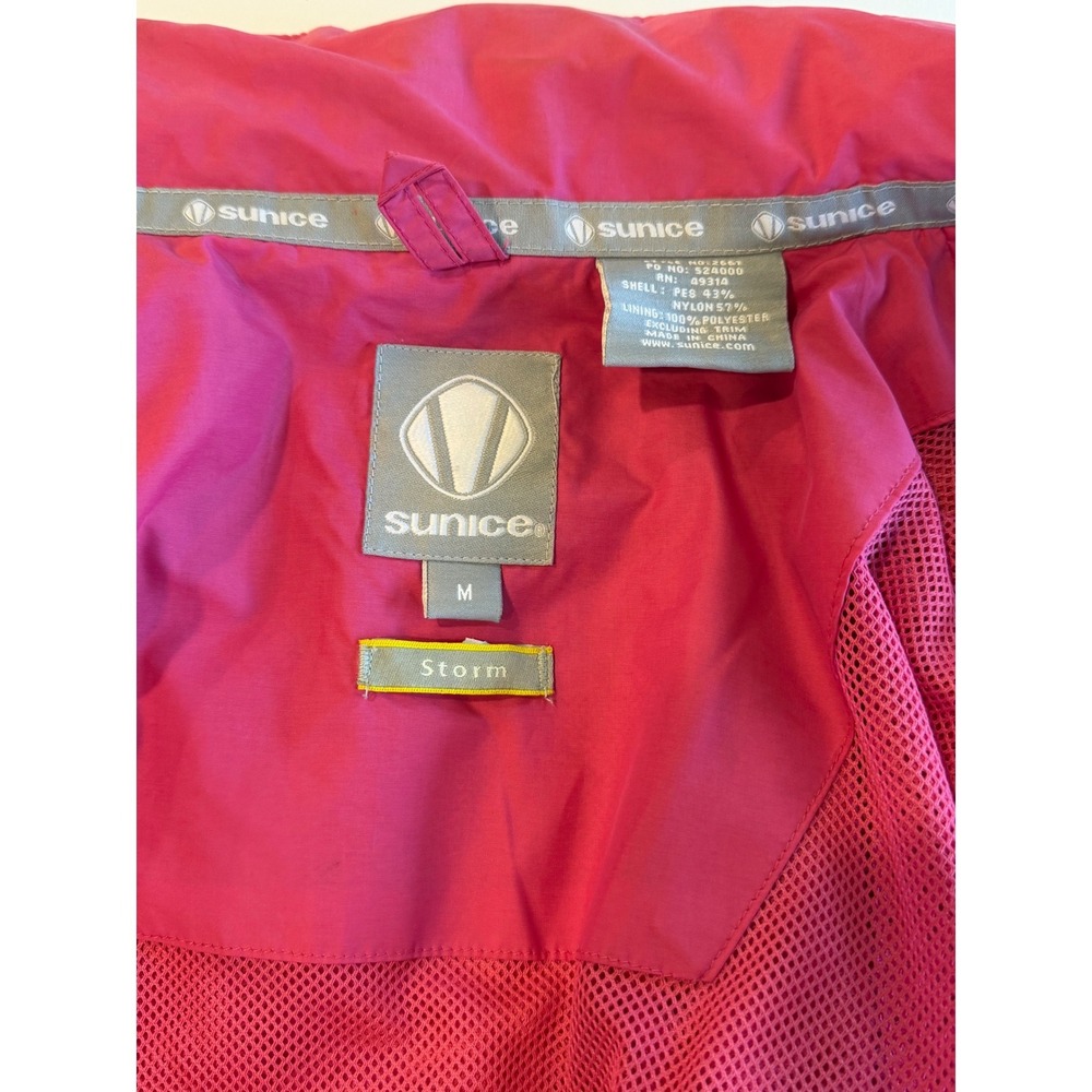 Sunice Storm Womens Pink Full Zip Golf Jacket Mesh Lined Mock Neck Size M - Picture 7 of 9